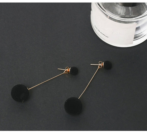 New Fashion Stud Earrings For Women Golden Color Round Ball