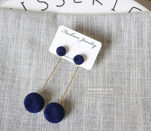 New Fashion Stud Earrings For Women Golden Color Round Ball