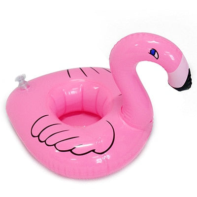 PIKAALAFAN Mini Inflatable Cup Holder Small Flamingo Floating