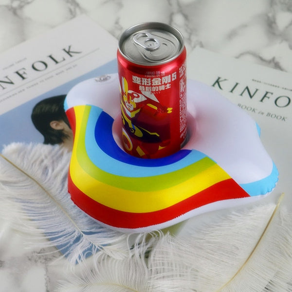 PIKAALAFAN Mini Inflatable Cup Holder Small Flamingo Floating
