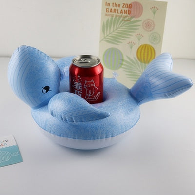 PIKAALAFAN Mini Inflatable Cup Holder Small Flamingo Floating