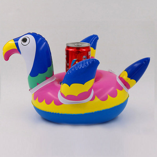PIKAALAFAN Mini Inflatable Cup Holder Small Flamingo Floating