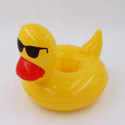 PIKAALAFAN Mini Inflatable Cup Holder Small Flamingo Floating